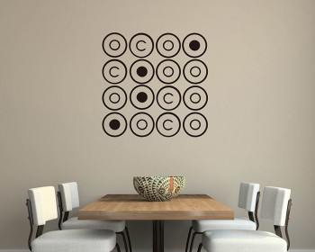 A Set of Circles Vinyl Decals Modern Wall Art Sticker